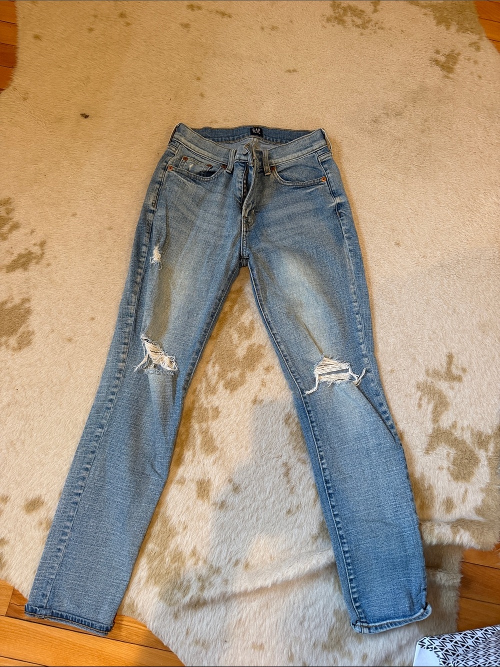 GAP Light Blue Distressed Skinny Jeans